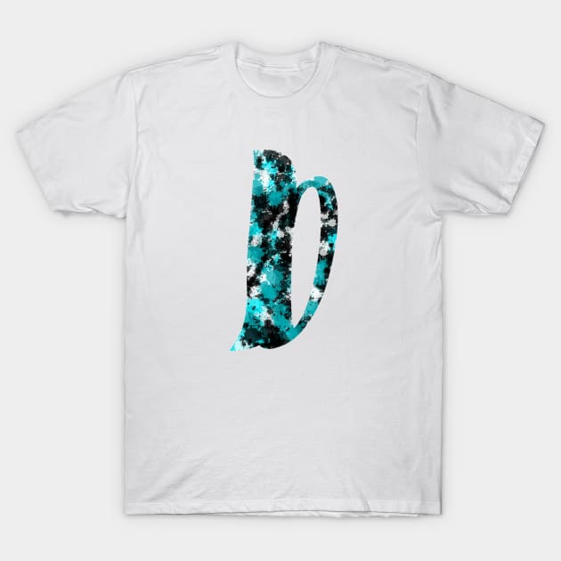 Paint Splash Letter D T-Shirt by Hip Scarves and Bangles